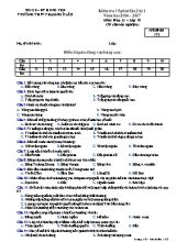 Đề kiểm tra 15 phút lần 2 kì 1 môn Địa lý Lớp 10 - Mã đề thi 132 - Năm học 2016-2017 - Trường THPT Phạm Ngũ Lão
